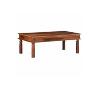 Table basse 110x60x40 cm bois massif d'acacia, table d'appoint, table de salon, table latérale, bout de canapé, table 4102368