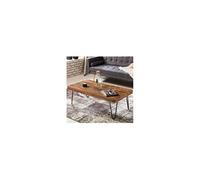 Table basse 115x60x40 cm en bois de sheesham massif et métal - SURATE