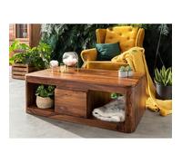 Table basse 118x65cm - Bois massif de palissandre ciré (Noisette) - TORONTO 252