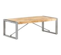 Table basse 120x60x40 cm Bois de manguier brut Marron et gris G