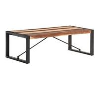 Table basse 120x60x40 cm Bois massif marron et noir G
