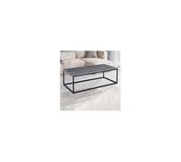 Table basse 120x60x40 cm décor effet pierre gris - DALLIZ
