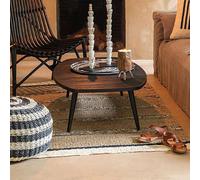 Table basse 120x70x30 cm en teck et métal noir - DOXY