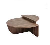 Table basse 2 demis-cercles en panneaux de particules Diam.90cm
