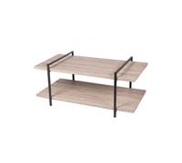 Generique Table basse industrielle Dock 2 étagères L. 120 x H. 55 cm Noir
