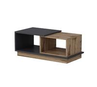 Table basse 2 niches Zéline en bois - Anthracite et beige