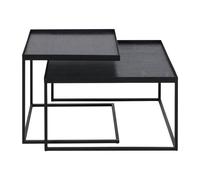 Table basse 2 pièces Noir carré S/L Ethnicraft - 5404023612274