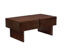 Table Basse 2 Tiroirs en Bois Nyero 109cm Marron