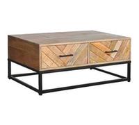 Table Basse 2 Tiroirs en Manguier Massif - MANKO - ALTOBUY Bois G