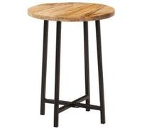 Table basse 35x35x45 cm bois massif mangue et fer