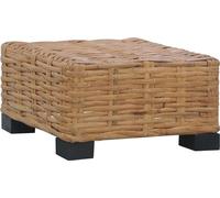 Table basse 47x47x28 cm rotin naturel