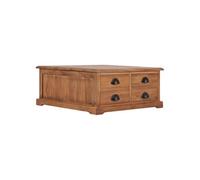 vidaXL Table Basse Table d'Appoint Table de Salon Bout de Canapé Table de Canapé Salle de Séjour Maison Intérieur 68x68x30 cm Bois de Teck Solide