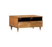 vidaXL Table basse 358297 – 80x54x40 cm, bois de manguier massif – Marron