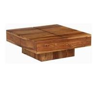 Table basse 80x80x30 cm bois d acacia massif Brun G