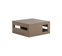 Table basse 88x88 cm MDF sable brillant Modern