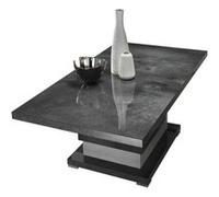 AltoBuy Hoffman - Table Basse à Pied Central Gris Aspect Pierre