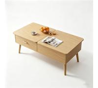 Table basse à plateau relevable avec rangement dissimulé et tiroirs. | Meuble Gain de Place pour Appartement(Natural,39.4x19.7x18.5 in)