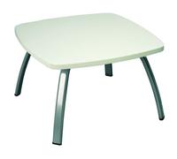 Table basse Ainhoa blanche piétement aluminium