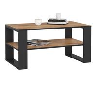 Table basse AKORD ALEX Chêne Craft 92 cm pieds Noirs 92x53x45 cm