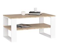 Table basse AKORD ALEX Chêne Sonoma 92 cm pieds Blancs 92x53x45 cm