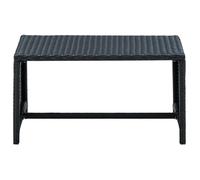Table basse - AKOZON - Résine tressée - Noir - 70x40x38 cm - Montage facile