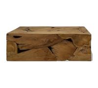 Table basse - AKOZON - Teck véritable - 90x50x30 cm - Finition huilée - Salon