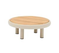 Table basse Alu/Teck - Nuage - ø 60 cm