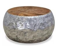 vidaXL Table basse Aluminium Teck 60 x 60 x 30 cm