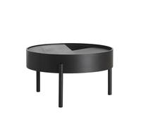 Table Basse Arc en Frêne Noir Ø66