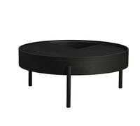 Woud Table basse Arc Ø89 cm Frêne teinté noir