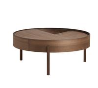 Table Basse Arc Noyer Ø89