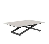 Table basse ARIA - relevable et extensible - 120-160x80 cm - Noir / Cachemire
