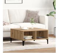 vidaXL Table basse Chêne artisanal 60x60x30 cm design contemporain rangement ouvert