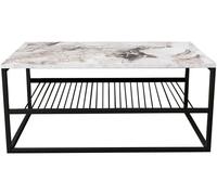 Table basse Asude blanc noir 95 x 55 x h42cm