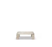 New Works Table basse Atlas 82x82 cm Unfilled Travertine