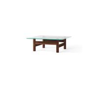Table Basse Audo Brasilia en Noyer/verre