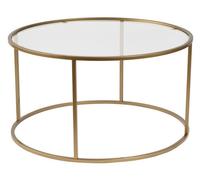 Table basse Aurum 80 or transparent 80 x 80 x h43cm