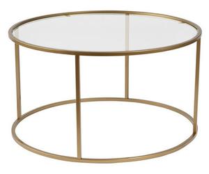 Table basse Aurum 80 or transparent 80 x 80 x h43cm