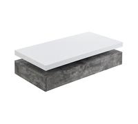 Vente-unique - Table Basse avec 2 tiroirs en MDF - Béton et Blanc - Felix