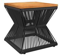 Table basse avec base en fil de fer noir bois d'acacia massif