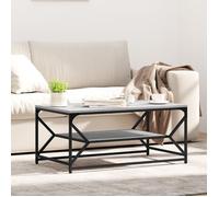 vidaXL Table basse Grise Sonoma 90 x 50 x 40 cm rectangulaire en bois d'ingénierie avec étagère