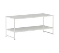 Table Basse Avec Étagère Staal 102cm Blanc