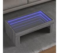 Table basse avec LED infini sonoma gris 90x50x30 cm Gris G