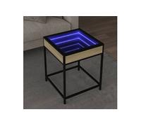 Table basse avec LED Infinity chêne sonoma 40x40x51 cm 847673