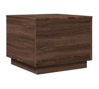 Table basse avec LED - vidaxl - 50x50x40 cm - Chêne marron - Éclairage LED - 60 kg capacité - Carré - Bois d'ingénierie