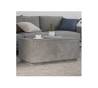 vidaXL Table basse avec lumières LED gris béton 90x50x40 cm