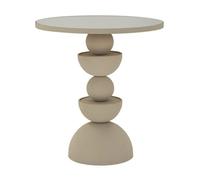 DUNE - Table d'appoint avec plateau miroir D45 Beige
