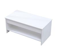 Happy Garden Table basse Hedda – plateau relevable, bois, rangement – Blanc