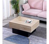 Happy Garden Table basse GRETA – plateaux amovibles en bois, coffres de rangement – Noir