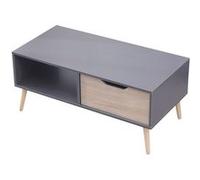 Happy Garden Table basse avec tiroir Freja – style scandinave grise